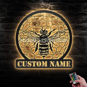 Custom-Queen-Bee-Metal-Wall-Art-Led-Light-Images-3.jpg