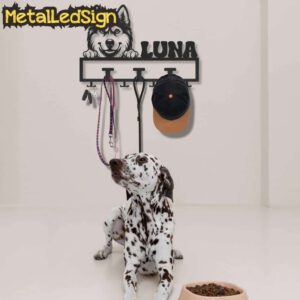 Custom-Siberian-Husky-Dog-Leash-Collar-Holder-3.jpg