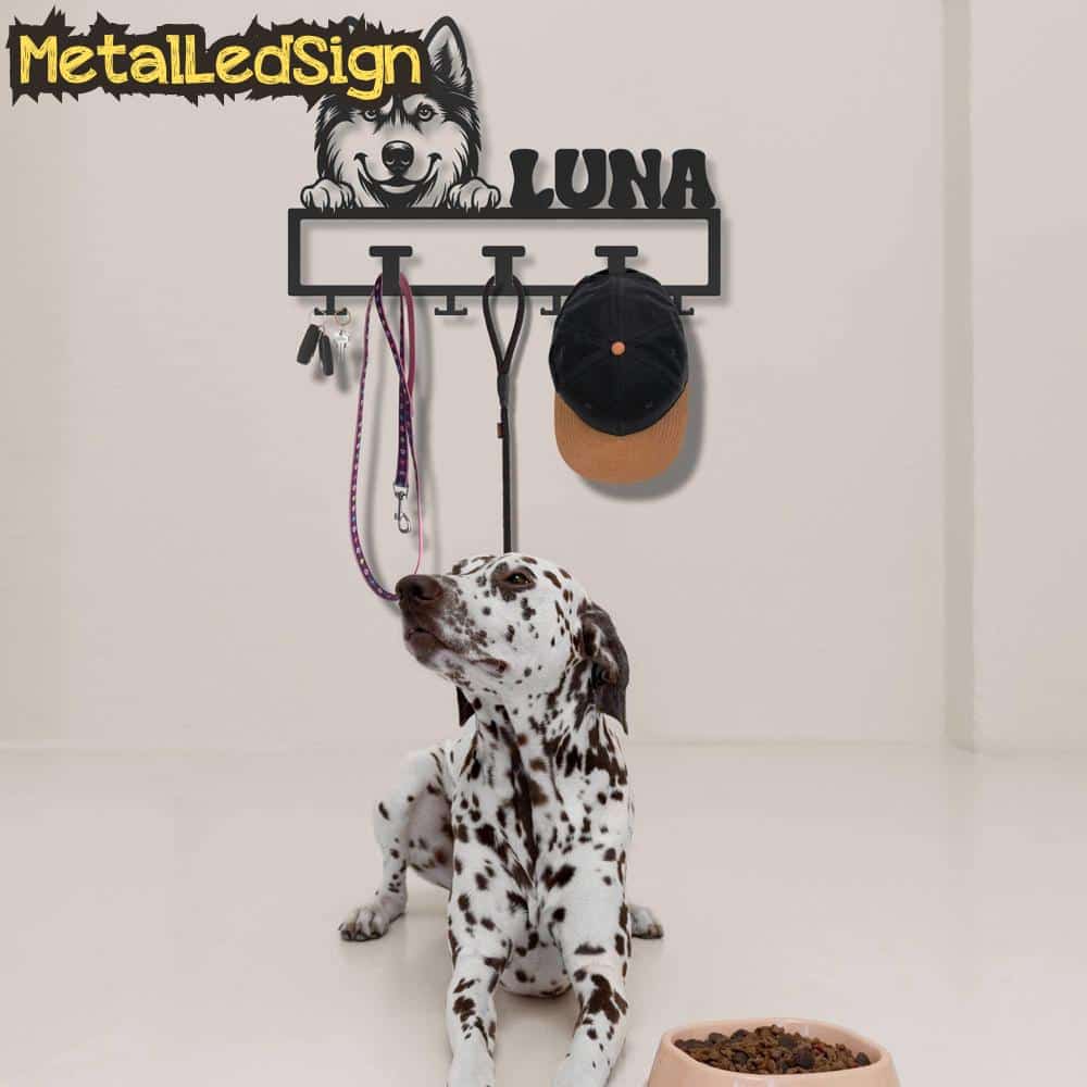 Custom-Siberian-Husky-Dog-Leash-Collar-Holder-3.jpg