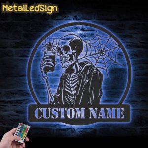 Custom-Skeleton-Coffee-Spider-Metal-Wall-Art-LED-Light-3.jpg