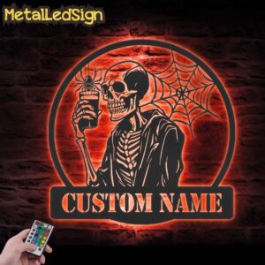Custom-Skeleton-Coffee-Spider-Metal-Wall-Art-LED-Light-5.jpg