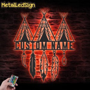Custom-Tent-Native-American-Indian-Teepee-Metal-Wall-Art-LED-Light-5-2.jpg
