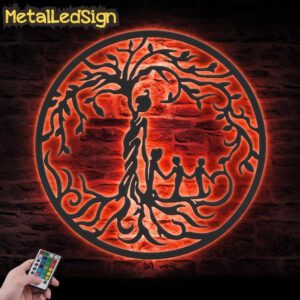 Custom-Tree-Of-Life-Mother-With-Child-Metal-Wall-Art-with-LED-Light-5.jpg