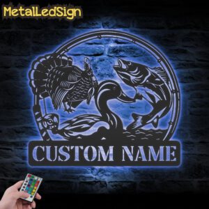 Custom-Turkey-Bass-Fishing-Duck-Hunting-Metal-Wall-Art-LED-Light-3.jpg
