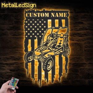 Custom-US-Flag-Go-Kart-Racing-Metal-Wall-Art-LED-Lights-Images-2.jpg