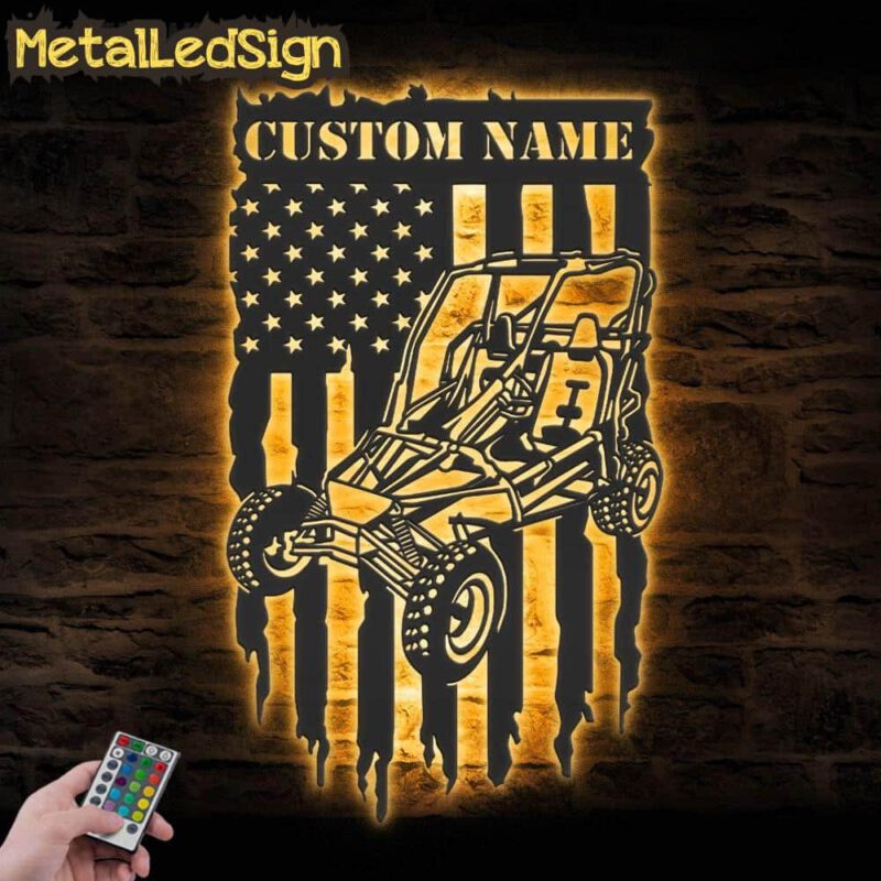 Custom-US-Flag-Go-Kart-Racing-Metal-Wall-Art-LED-Lights-Images-2.jpg