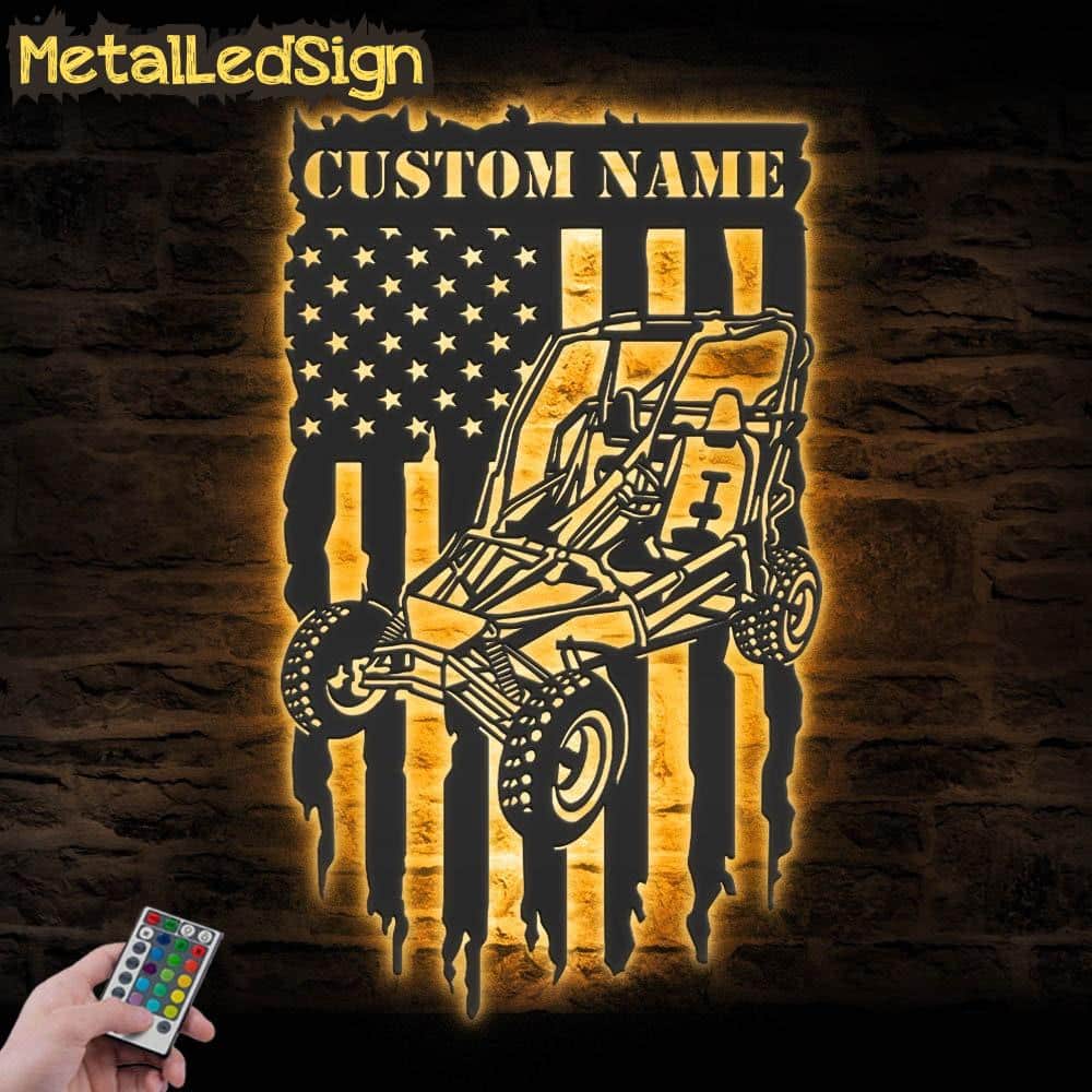Custom-US-Flag-Go-Kart-Racing-Metal-Wall-Art-LED-Lights-Images-2.jpg