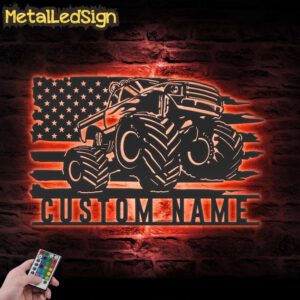 Custom-US-Monster-Truck-Driver-Metal-Wall-Art-LED-Light-5.jpg