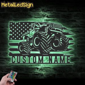 Custom-US-Monster-Truck-Driver-Metal-Wall-Art-LED-Light-7.jpg