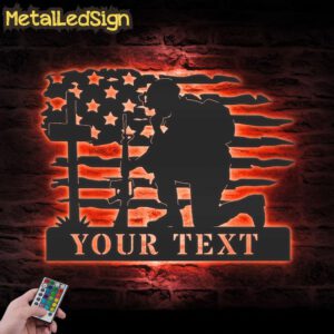 Custom-US-Soldier-Kneeling-Praying-At-Memorial-Cross-Metal-Wall-Art-5.jpg