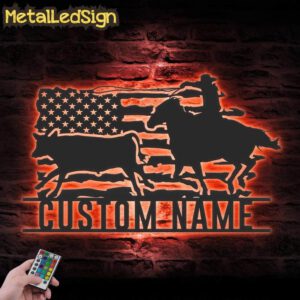 Custom-Western-Cowboy-Cattle-Roping-Metal-Wall-Art-LED-Light-5.jpg