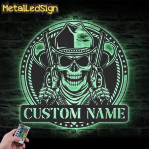 Custom-Western-Cowboy-Skull-Hold-Gun-Metal-Wall-Art-LED-Light-7.jpg