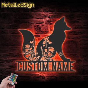 Custom-WildFlower-Fox-Metal-Wall-Art-LED-Light-5.jpg