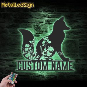 Custom-WildFlower-Fox-Metal-Wall-Art-LED-Light-7.jpg