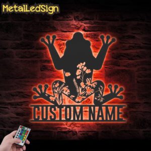 Custom-WildFlower-Frog-Metal-Wall-Art-LED-Light-5.jpg