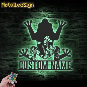 Custom-WildFlower-Frog-Metal-Wall-Art-LED-Light-7.jpg