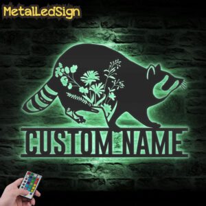 Custom-WildFlower-Raccoon-Metal-Wall-Art-LED-Light-7.jpg