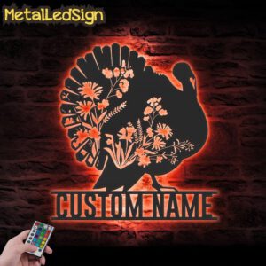 Custom-WildFlower-Turkey-Metal-Wall-Art-LED-Light-7.jpg