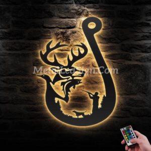 Deer-Duck-And-Fish-Hunting-Metal-Wall-Art-Led-Light-Images-1.jpg