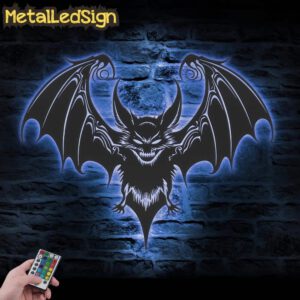 Floral-Bat-Metal-Wall-Art-with-LED-Light-3.jpg