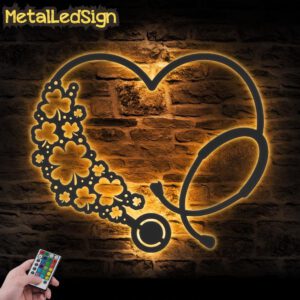 Heart-Stethoscope-Shamrock-Metal-Wall-Art-LED-Light-5.jpg